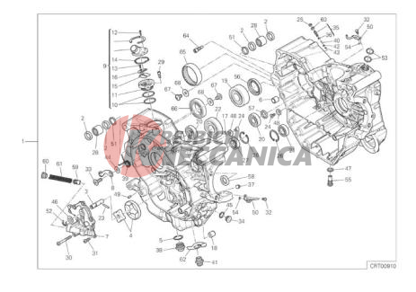HALF-CRANKCASES PAIR