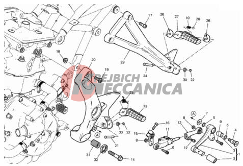 FOOTRESTS, LEFT
