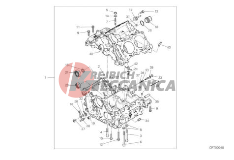 HALF-CRANKCASES PAIR