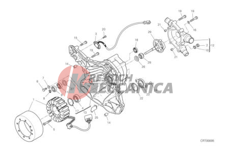 WATER PUMP-ALTR-SIDE CRNKCSE COVER