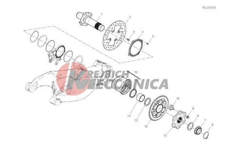 REAR WHEEL SPINDLE