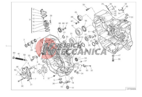 HALF-CRANKCASES PAIR