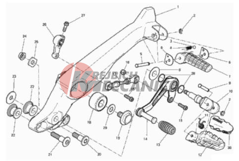 FOOTRESTS, LEFT