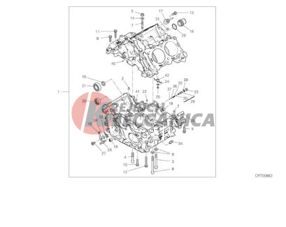 HALF-CRANKCASES PAIR