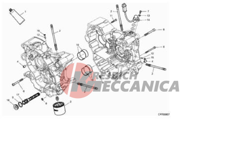 HALF-CRANKCASES PAIR