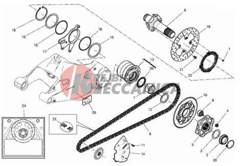 REAR WHEEL SPINDLE