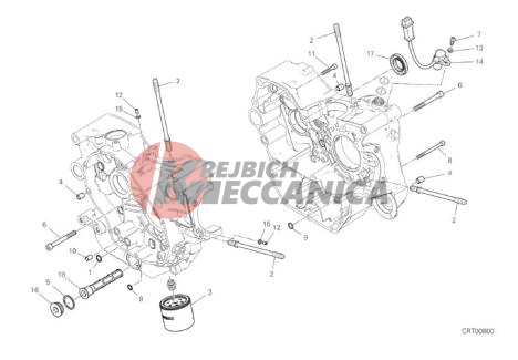 HALF-CRANKCASES PAIR
