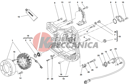 Alternator-side crankcase cover