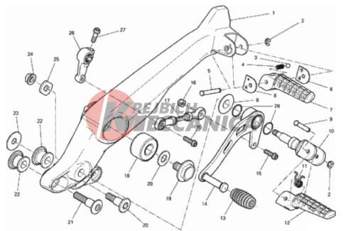 FOOTRESTS, LEFT