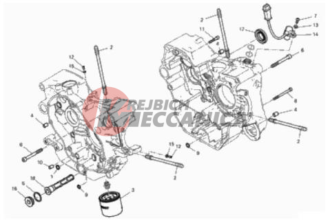 HALF-CRANKCASES PAIR