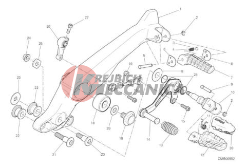 FOOTRESTS, LEFT