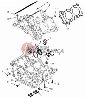 HALF-CRANKCASES PAIR
