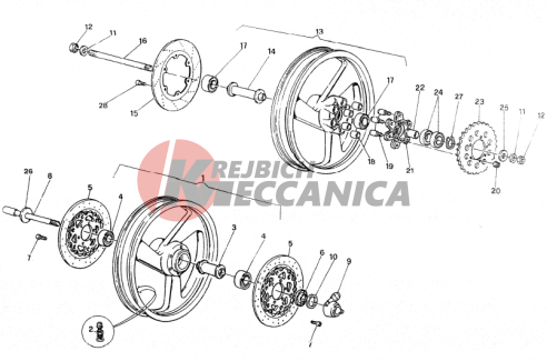 FRONT AND REAR WHEELS