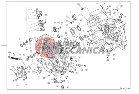 HALF-CRANKCASES PAIR