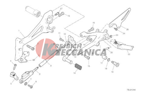 26A FOOTRESTS, LEFT