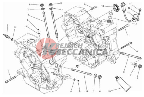 HALF-CRANKCASES PAIR