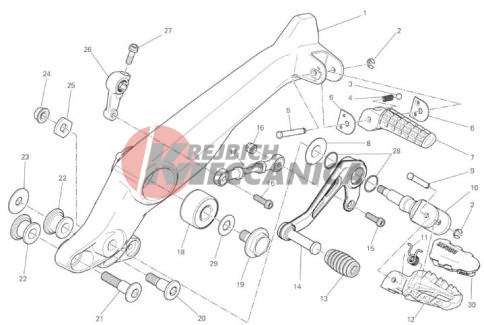 FOOTRESTS, LEFT