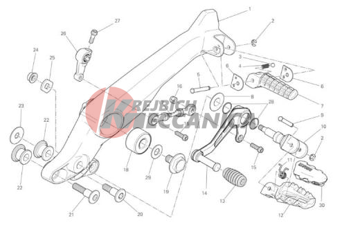 FOOTRESTS, LEFT