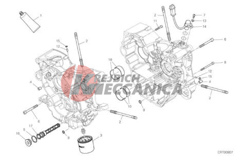 HALF-CRANKCASES PAIR