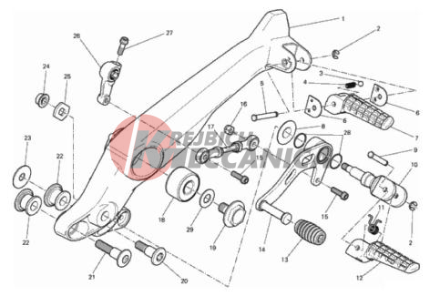 FOOTRESTS, LEFT