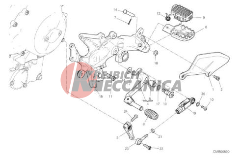 FOOTRESTS, LEFT