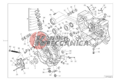 HALF-CRANKCASES PAIR