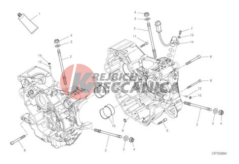 HALF-CRANKCASES PAIR