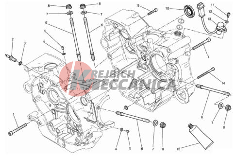 HALF-CRANKCASES PAIR