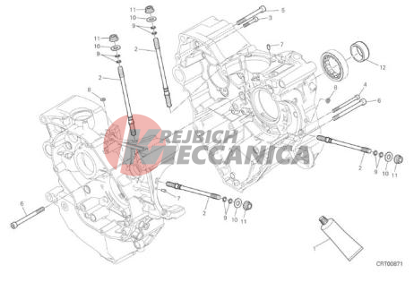 HALF-CRANKCASES PAIR