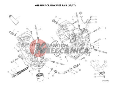 HALF-CRANKCASES PAIR