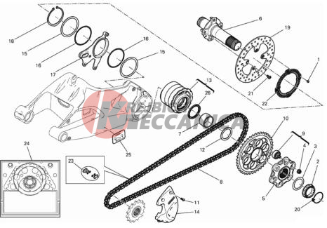 REAR WHEEL SPINDLE