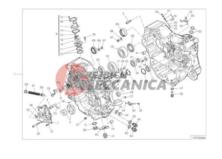 HALF-CRANKCASES PAIR