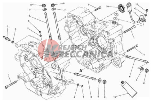 HALF-CRANKCASES PAIR