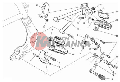FOOTRESTS, LEFT