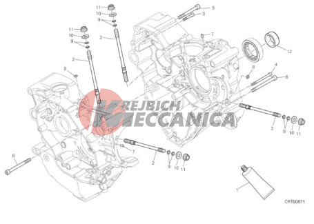 HALF-CRANKCASES PAIR