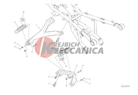 26C REAR FOOTREST