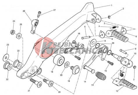 FOOTRESTS, LEFT