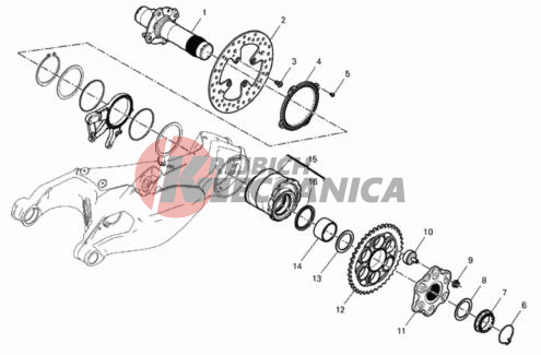 REAR WHEEL SPINDLE
