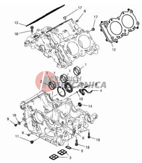 HALF-CRANKCASES PAIR
