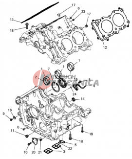 HALF-CRANKCASES PAIR