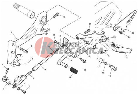 FOOTRESTS, LEFT