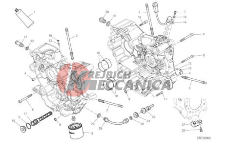 HALF-CRANKCASES PAIR
