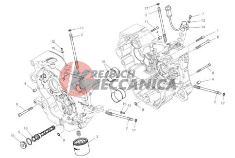 HALF-CRANKCASES PAIR