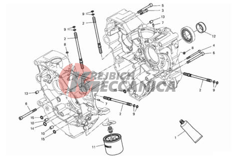 HALF-CRANKCASES PAIR