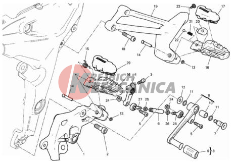 FOOTRESTS, LEFT