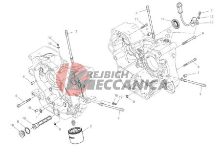 HALF-CRANKCASES PAIR