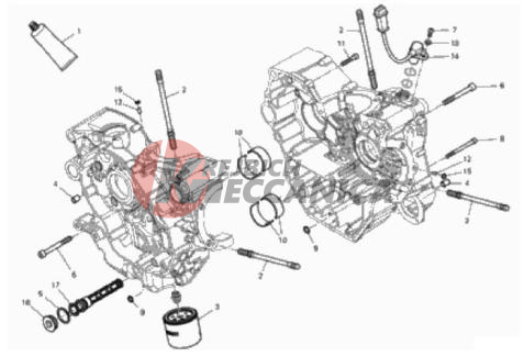 HALF-CRANKCASES PAIR