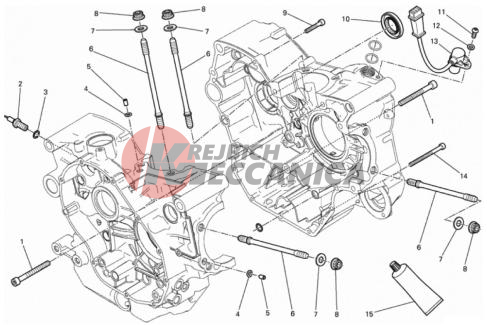 HALF-CRANKCASES PAIR