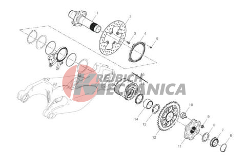 REAR WHEEL SPINDLE