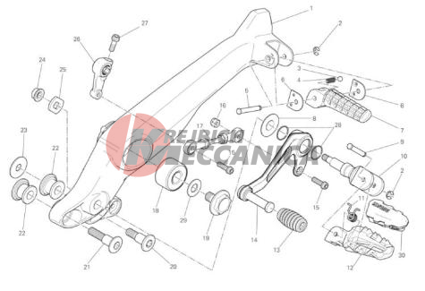 FOOTRESTS, LEFT